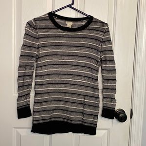 J.Crew Black & White Stripe Sweater
